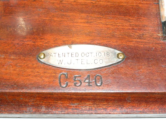 Oval plate on box relay: 